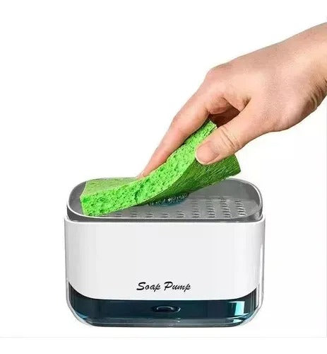 Dispensador De Jabon Con Esponja Cocina Liquido Lavaplatos