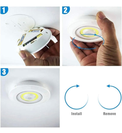 Juego Bombilla X3 Luces Led Inalámbrica Con Control De Mando