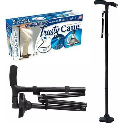 Trusty Cane Baston Ortopedico Plegable Con Linterna Luz Led